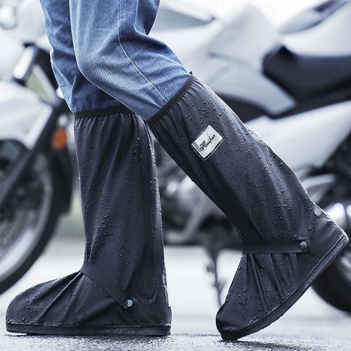 Professional Long Shoe Rain Cover Rain Boot Covers Waterproof Reusable Motorcycle Cycling Bike Knee Boots Shoes Cover