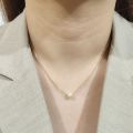 Fashion Sweet Pearl Ball Droplets Chain Necklace.
