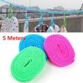 5M- Portable Windproof Clothesline Non-slip Washing Clothes Line Rope for home and outdoor use. 