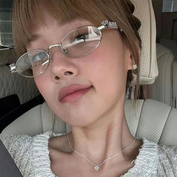 Rhinestone%20Stainless%20Steel%20Oval%20Frame%20Glasses%20Women's%20Punk%20Retro%20Anti%20Blue%20Light%20Eyewear%20Girl%20Reading%20Spectacles%20-%20Image%205