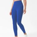 Solid color yoga pants with high waist pockets for women's fitness, running, quick drying, breathable women's yoga leggings. 