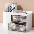Pencil Pen Holder Storage Box for Desk, Office Desk Organizer, Cute Desktop Stationery Organizer, Stationery Holder Storage Box.