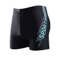 One size men's flame print swimming trunks summer racing swimming trunks stretch beach shorts breathable boxer shorts.