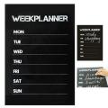 Weekly Plan Calendar Memo Chalk Blackboard Vinyl Waterproof Wall Sticker Reuse Bulletin Size: 45x31cm.