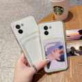 For VIVO V30E 5G Case Transparent silicone change wallet photo clip Lens Protection for vivo V30E Back Cover.