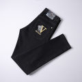 2022Spring and Summer Embroidered Jeans Men's European Station Korean Style Slim-Fitting Ankle-Tied Stretch Fashion European Goods Men's Pants.