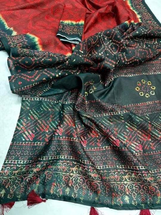 Chanderi%20Silk%20Digital%20Printed%20tassel%20Saree%20Soft%20and%20comfortable%2013+1.5%20Hand%20Saree%20For%20Women%20with%20blouse%20pis%20-%20Image%205