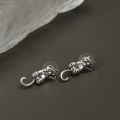 1Pair Fashion Retro Cute Cat Stud Earrings / Ladies Funny Animal Dangle Earrings / Wedding Party Minimalist Ear Jewelry Accessories.