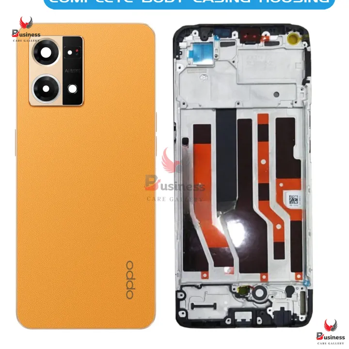 Full%20Body%20Housing%20for%20Oppo%20F21%20Pro%20Black-Orange%20color%20-%20Image%202