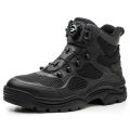 【selevn roind】 Rotary Buckle Work Boots Safety Steel Toe Shoes Men Breathable Safety Shoes Brand Indestructible Shoes Puncture-Proof work Shoes. 