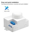 Mini Microwave Light Control Sensor Switch Dimming Sensitivity Adjustment Delay Motion Detection Light Controller Focusing On Moving Objects. 