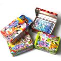 42Pcs Pokemon Cards Iron Metal Box Toys Battle Game Scarlett & Violet Paldean Fates pk40. 