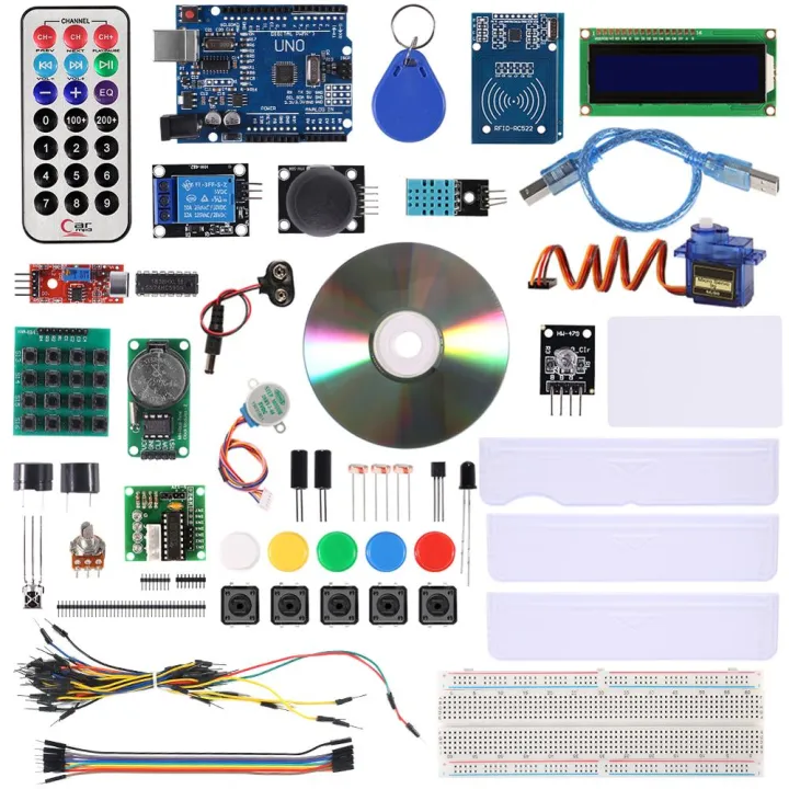 【The road to happiness Store】RFID Starter Kit Stepper Motor Beginner Learning Suite with Retail Box Electronics Component Fun Kit for Arduino UNO R3