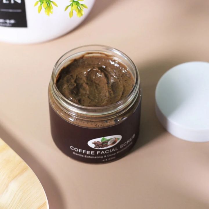 Coffee Facial Scrub Face Cream Exfoliating Whitening Moisturizing Anti Cellulite Treatment Acne Cosmetics 120g Vnce