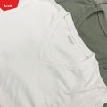Mens V-neck Rib Structure Thermal Cotton Vest T-shirt From Levin. 