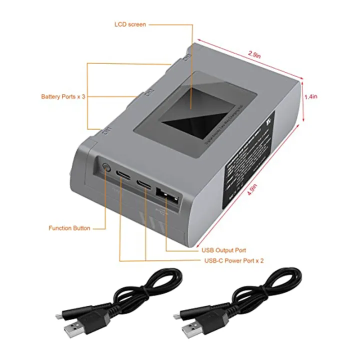 Two-Way%20Charging%20Hub%20Charge%20Multiple%20Batteries%20for%20DJI%20Mavic%20Mini%20SE/Mini%202%20with%20Color%20LCD%20Digital%20Display%20Charger%20-%20Image%204