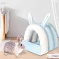Guinea Pig Cave Beds Comfortable Rabbit Bed House for Hamster Rabbit Ferret blue. 
