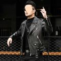 Men's Winter Men's Stand Collar Biker Casual Windproof Slim Fit Jacket Leather Jacket men Motorcycle Coat Men's Leather Jacket.