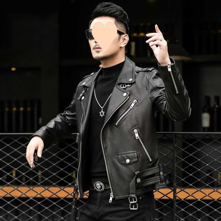 Men's Winter Men's Stand Collar Biker Casual Windproof Slim Fit Jacket Leather Jacket men Motorcycle Coat Men's Leather Jacket