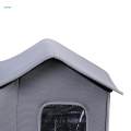 Dog House Foldable Pet Shelter for Courtyard Kittens or Small Dogs Indoor Gray. 