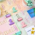 45Pcs/lot Color Binder Clips Set Mint Green Pink Purple Multi Paper Clips Kawaii Stationery Office Accessories School Supplies. 