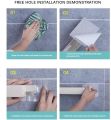 Wall Mounted Towel Rail Rack - Self-Adhesive, Punch-Free Plastic Towel Holder for Bathroom and Kitchen - Ideal Storage Solution.