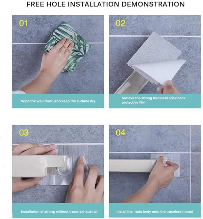 Wall%20Mounted%20Towel%20Rail%20Rack%20-%20Self-Adhesive,%20Punch-Free%20Plastic%20Towel%20Holder%20for%20Bathroom%20and%20Kitchen%20-%20Ideal%20Storage%20Solution%20-%20Image%202