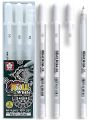 Sakura Gelly Roll Pen White Fine Medium Bold 3 Pen Set.