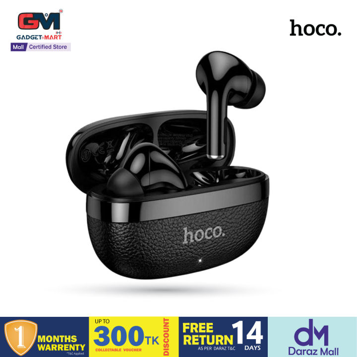 Hoco MMJ-24 Cool Lather Texture Bluetooth Headset Earbuds - Black