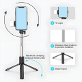 R1SL Premium Selfie Stick Tripod, 180 cm Extendable, 3 Step LED Light with 360° Rotation, Wireless Remote, Rechargeable.