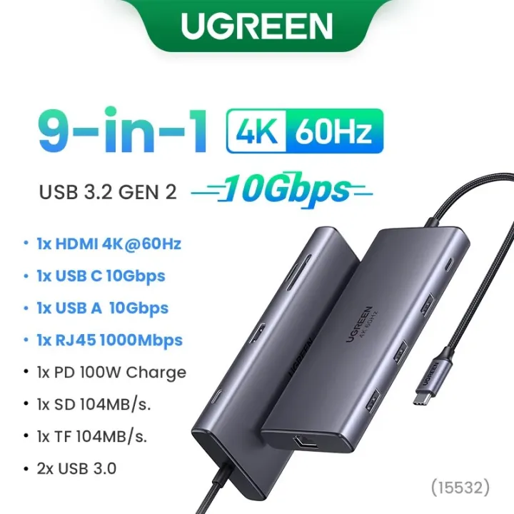 UGREEN%20USB%20C%20Docking%20Station%2013%20in%201%204K%20Triple%20Display%20Dual%20HDMI%2010Gbps%20USB%20C%20HUB%20100W%20PD%20SD/TF%20for%20MacBook%20Pro%20Air%20Dell%20XPS%20-%20Image%207