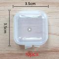 Mini Storage Box Portable Parts Tool Boxes Small Finishing Container Home Organizer Transparent Square Plastic Box Boxes Set.