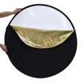 5-in 1 connectable 110cm 43 "Light Flash Studio Reflector Round Defisger-Black. 