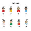 Football Players Mini Figures Soccer Minifigures Assemble Bricks Building Blocks Children Toys Messi Neymar Ronaldo Lewandowski MuXiaRe. 