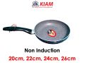 Kiam non-stick fry pan 20cm, 22cm, 24cm, 26cm marble coating without glass lid (Tapper). 