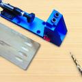 Aluminium Alloy Oblique Hole Jig Kit System for Wood Working Punch Locator with Base and 9.5mm Puncher Woodworking Tool Set.