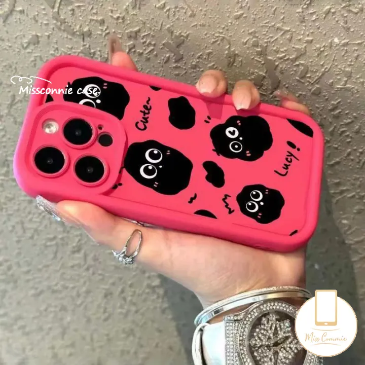 Cartoon%20Cute%20Little%20Black%20Coal%20Ball%20Fashion%20Case%20For%20Redmi%2013C%20Note%2011%208%2010s%2012%2010%209%20Pro%20Redmi%2010A%2012%2012C%209C%20NFC%209T%209%20A1%2010C%209A%20A2%20POCO%20M3%20Funny%20Red%20Face%20Angel%20Eyes%20Shockproof%20Cover%20-%20Image%207