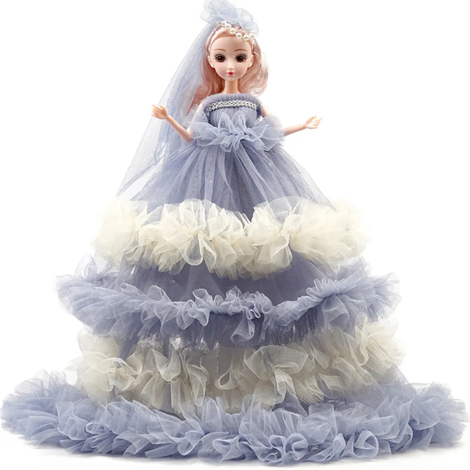 Daily Deals】 Princess Doll Evening Gown Dress Girl Gift Wedding