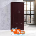 Modern 2 Door Almirah With Cloth 2 Storage Drawer & Hanger Storage Cabinet and Cloth storage Shelf for your Sweet Home or Office Use 72x24".
