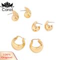 Carat Short Earrings 6 Pairs Women's Geometric C-shaped Huggie Earrings Lightweight Anti-slip Ear Hoops for Prom Cocktail Party Solid Color Bean Shape Jewelry for Ladies. 