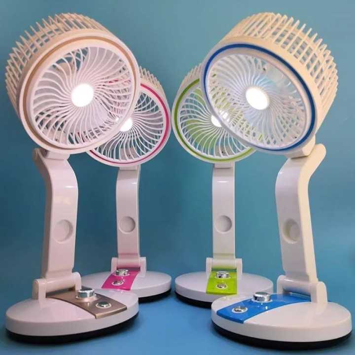 Premium Quality - Rechargeable Folding Fan With LED Light - Signifying Quality - Simple to Use