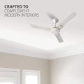 HAVELLS ENTICER 900MM / 36 INCH Decorative, Dust Resistant, High Speed Ceiling Fan (Pearl White Chrome). 