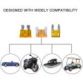 mini fuse-3x Low profile mini fuse adapter
3x 5 Amp low profile mini blade fuse
3x Mini fuse adapter
3x 5 Amp mini blade fuse
3x Standard fuse adapter
3x 5 Amp standard blade fuse-Black. 