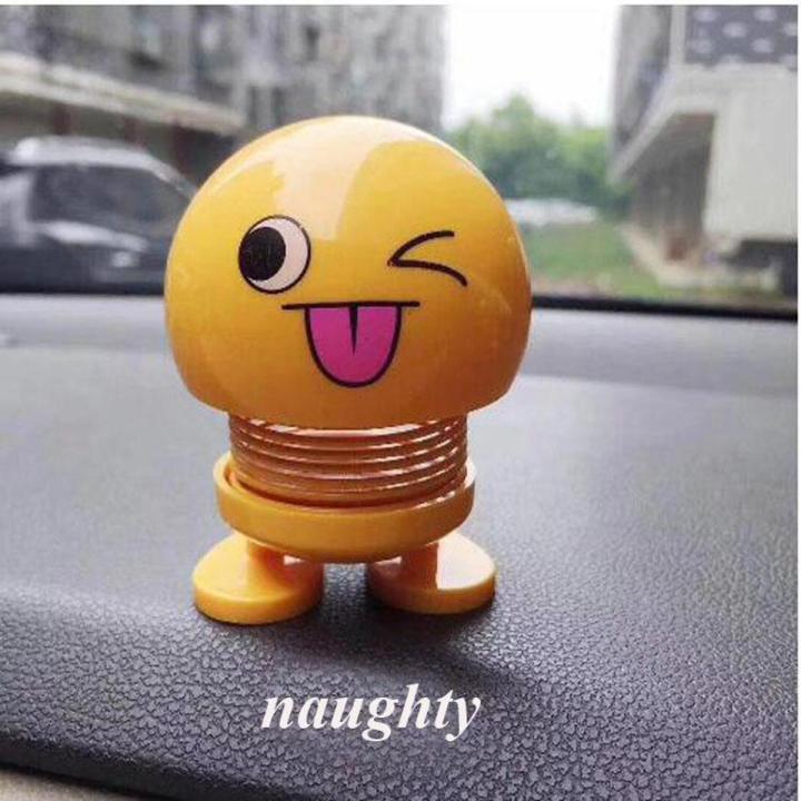 Spring Bouncing Heads Emoji Smile Face Spring Shaking Head Bouncing Doll Toys-1Pcs - Doll ...