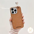 Fashion Color Polka Dots Keep Smile Cute 3D DIY Doll Kitten Cat Case Compatible for IPhone 16 13 15 11 14 12 Pro Max XR 16 14 15 Plus XSX Max Metal Lens Frame Leather Texture Case. 