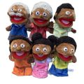 Cognition Teaching Educational Black Skin African Plush Toys Hand Puppet Plush Hand Puppet Finger Dolls Finger Puppets.
