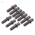 10Pcs Drum Tension Rods Smooth Deep Thread Strong Metal Tight Screw Short Screws for Snare Drum, Bass Drum Percussion Instrument DIY Replaces.