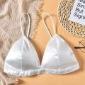 Women's Underwear Satin Breast Pad Light Resistant Solid Color Four Seasons Wrap The Chest Lingerie Fashion Underwear Bras.