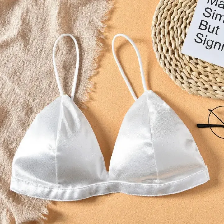 Women's%20Underwear%20Satin%20Breast%20Pad%20Light%20Resistant%20Solid%20Color%20Four%20Seasons%20Wrap%20The%20Chest%20Lingerie%20Fashion%20Underwear%20Bras%20-%20Image%202