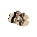 New spot wholesale cross-border independent station LAZADA women's summer bright diamond flat sandals plus size European and American ins slippers.
